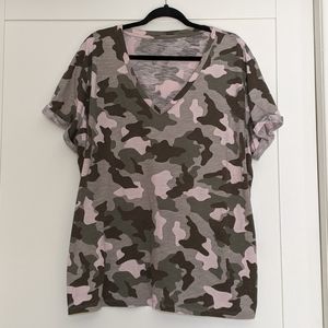 Camo Print Boyfriend Tee